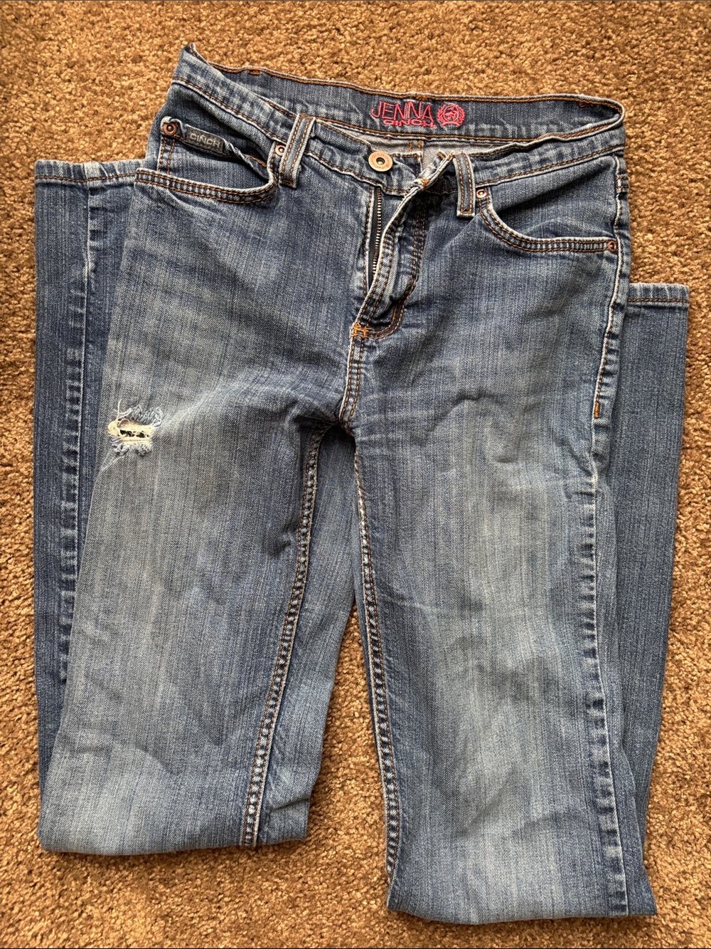 Cinch Light Blue Bootcut Jeans with Back Pocket Stitch - Picture 5 of 5